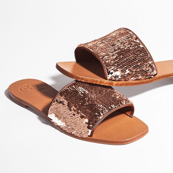 tory burch carter sequin slides